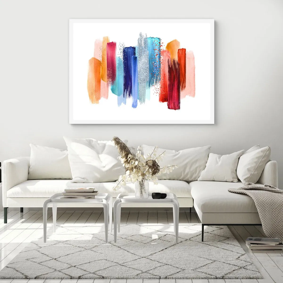 Plagát v bielom ráme - Hore a dole - 100x70 cm