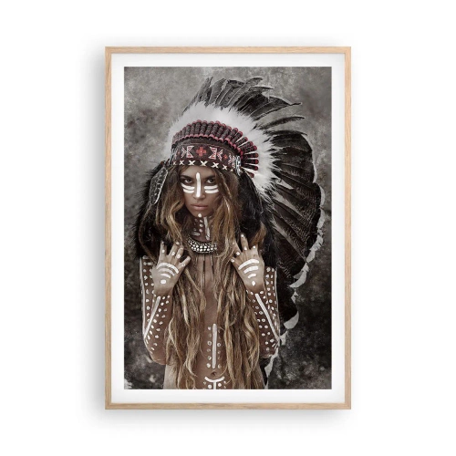 Plagát v ráme zo svetlého duba - Tajomstvo kmeňovej sily - 61x91 cm