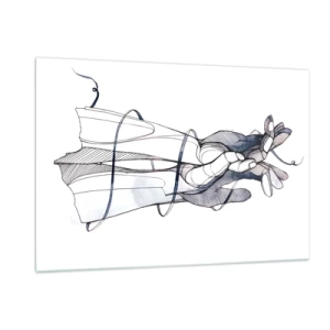 Obraz na skle - Štúdia o dotyku - 120x80 cm