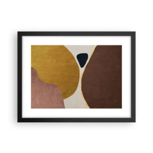 Plagát v čiernom ráme - Abstrakcia – miesto v priestore - 40x30 cm