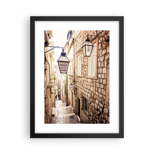 Plagát v čiernom ráme - Očarujúca ulička - 30x40 cm