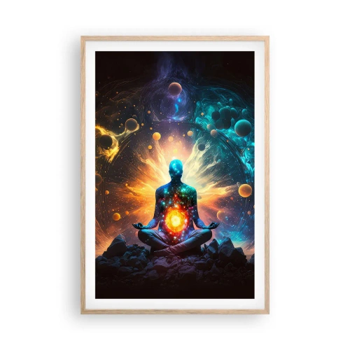 Plagát v ráme zo svetlého duba - Vesmírny pokoj - 61x91 cm