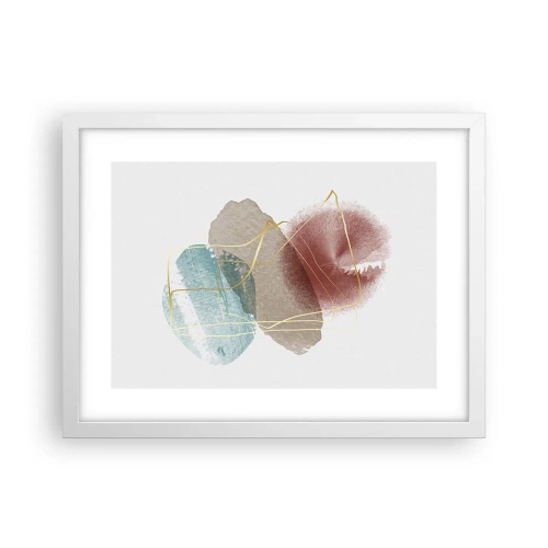 Plagát v bielom ráme - Korálky priestoru - 40x30 cm