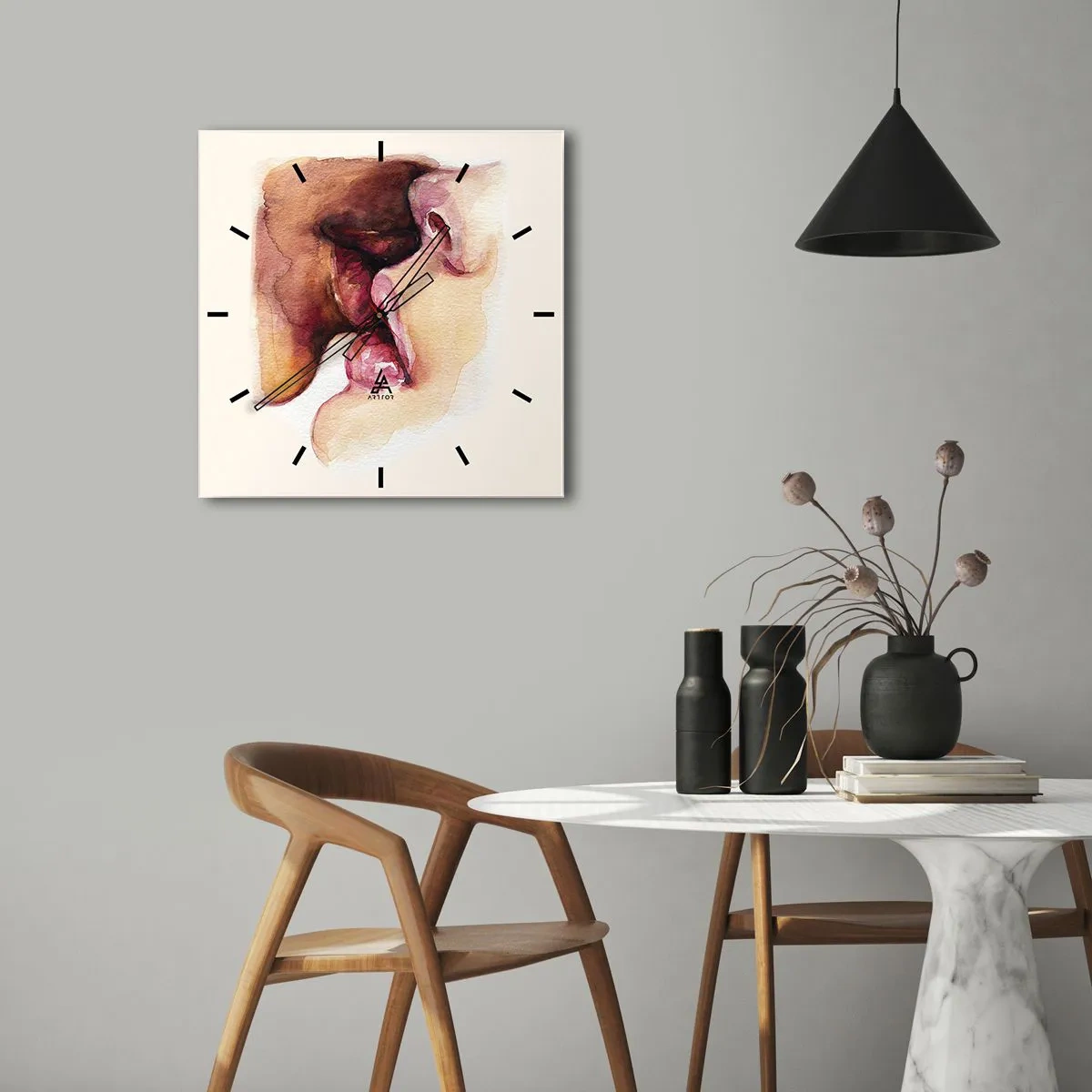 Nástenné hodiny - Ako noc a deň, zem a nebo - 30x30 cm