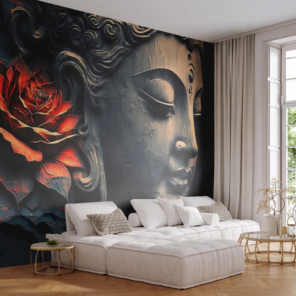 Fototapeta Premium Sand - V súlade so svetom - Budha, India, Meditácia - 100x70 cm