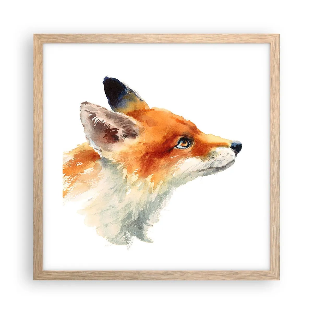 Plagát v ráme zo svetlého duba - Opatrnosti nie je nikdy dosť - 40x40 cm