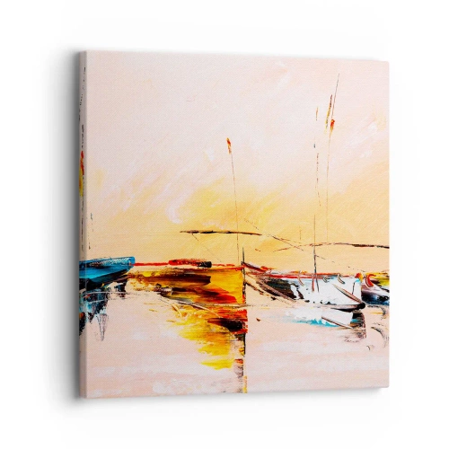 Obraz na plátne - Večer v prístave - 30x30 cm