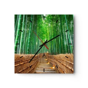 Nástenné hodiny - Esencia ázijskej prírody - 40x40 cm