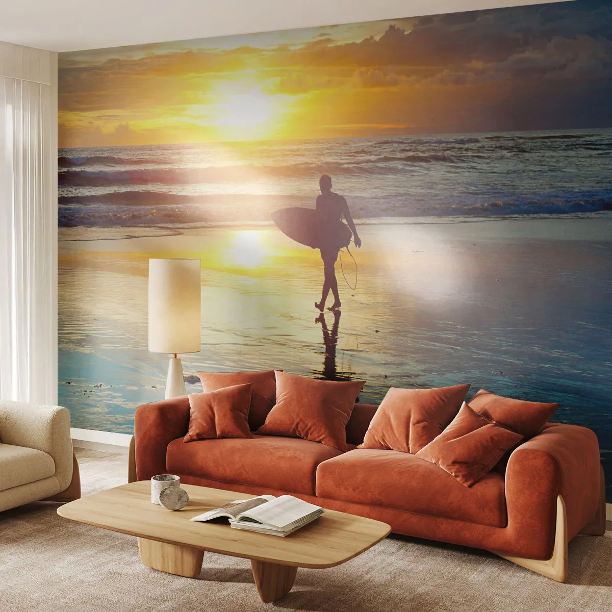 Samolepiaca Fototapeta Deluxe Sticker - Návrat bojovníka - Šport, Surfovanie, Indonézia - 250x175 cm