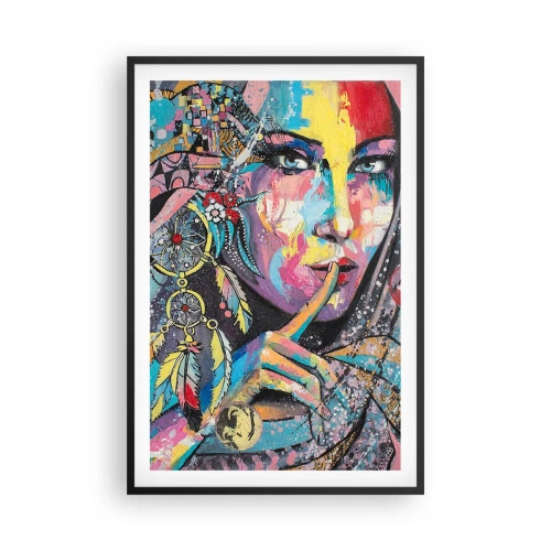 Plagát v čiernom ráme - Mlč, než pochopíš - 61x91 cm