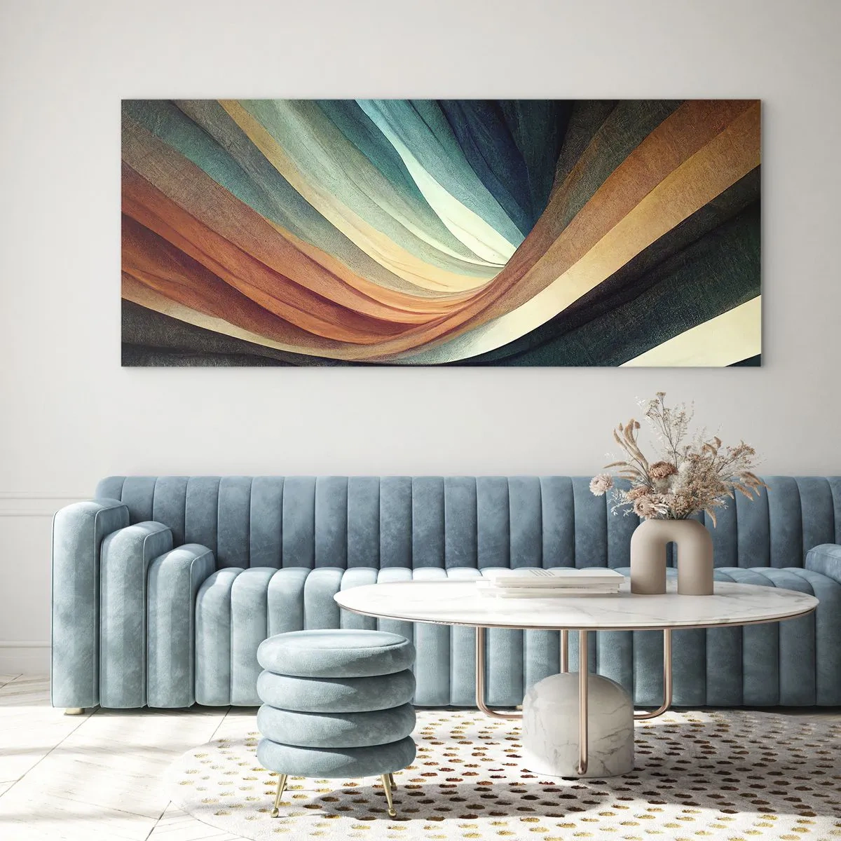 Obraz na skle - Utkané z farieb - 160x50 cm