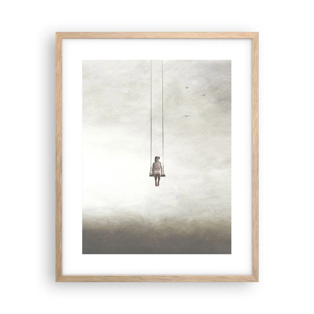 Plagát v ráme zo svetlého duba - Dieťa v nás - 40x50 cm