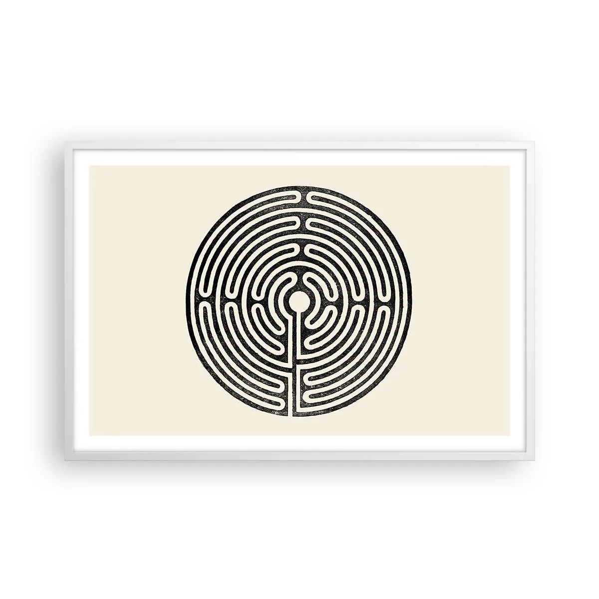 Plagát v bielom ráme - Tajomný poriadok - 91x61 cm