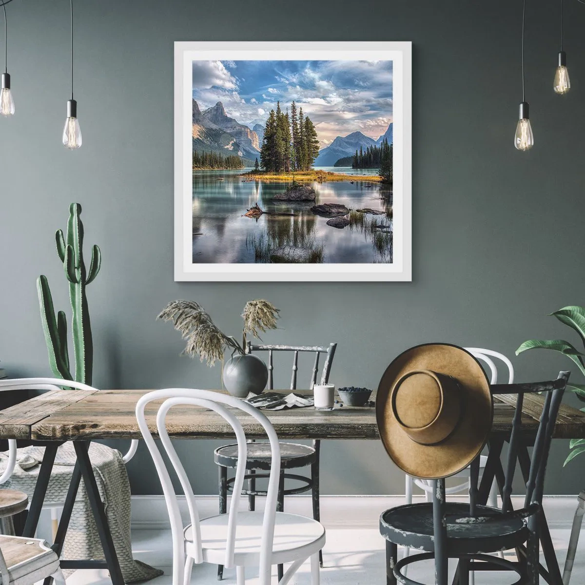 Plagát v bielom ráme - Pri veľkej a čistej vode… - 30x30 cm