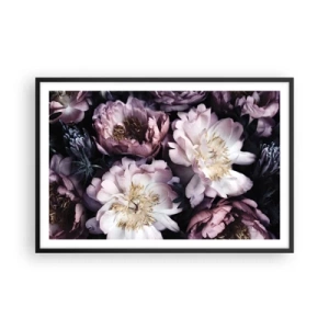 Plagát v čiernom ráme - Kytica v starom štýle - 91x61 cm