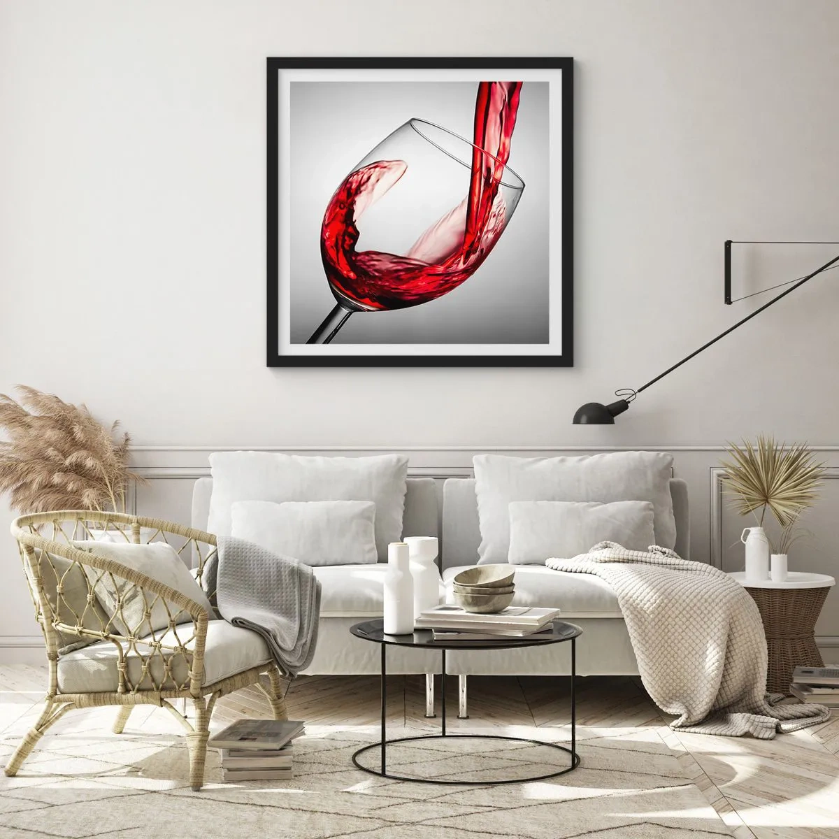 Plagát v čiernom ráme - Farba - pohyb - zvuk - 40x40 cm