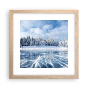 Plagát v ráme zo svetlého duba - Oslnivý a kryštalický pohľad - 30x30 cm
