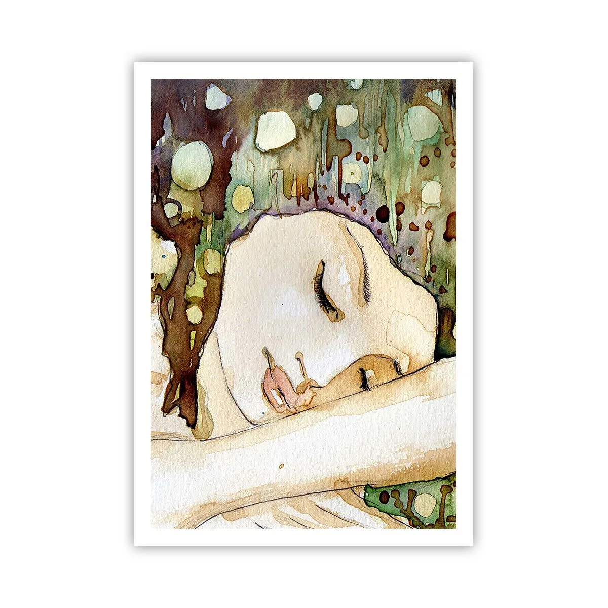 Plagát - Smaragdovo-fialový sen - 70x100 cm