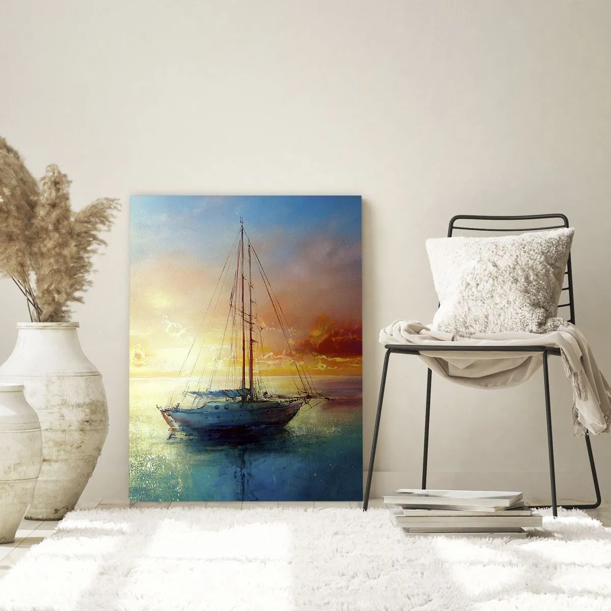 Obraz na skle - V zlatom zálive - 50x70 cm