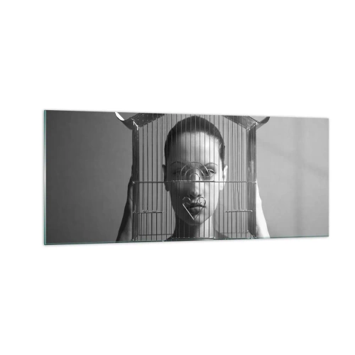 Obraz na skle - Tak trochu surrealistický portrét - 100x40 cm