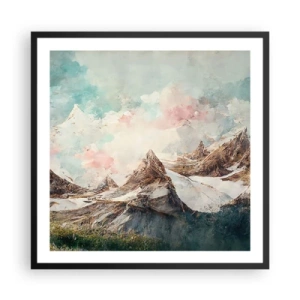 Plagát v čiernom ráme - Skalné čepele - 60x60 cm