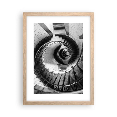 Plagát v ráme zo svetlého duba - Len vyššie a vyššie - 30x40 cm