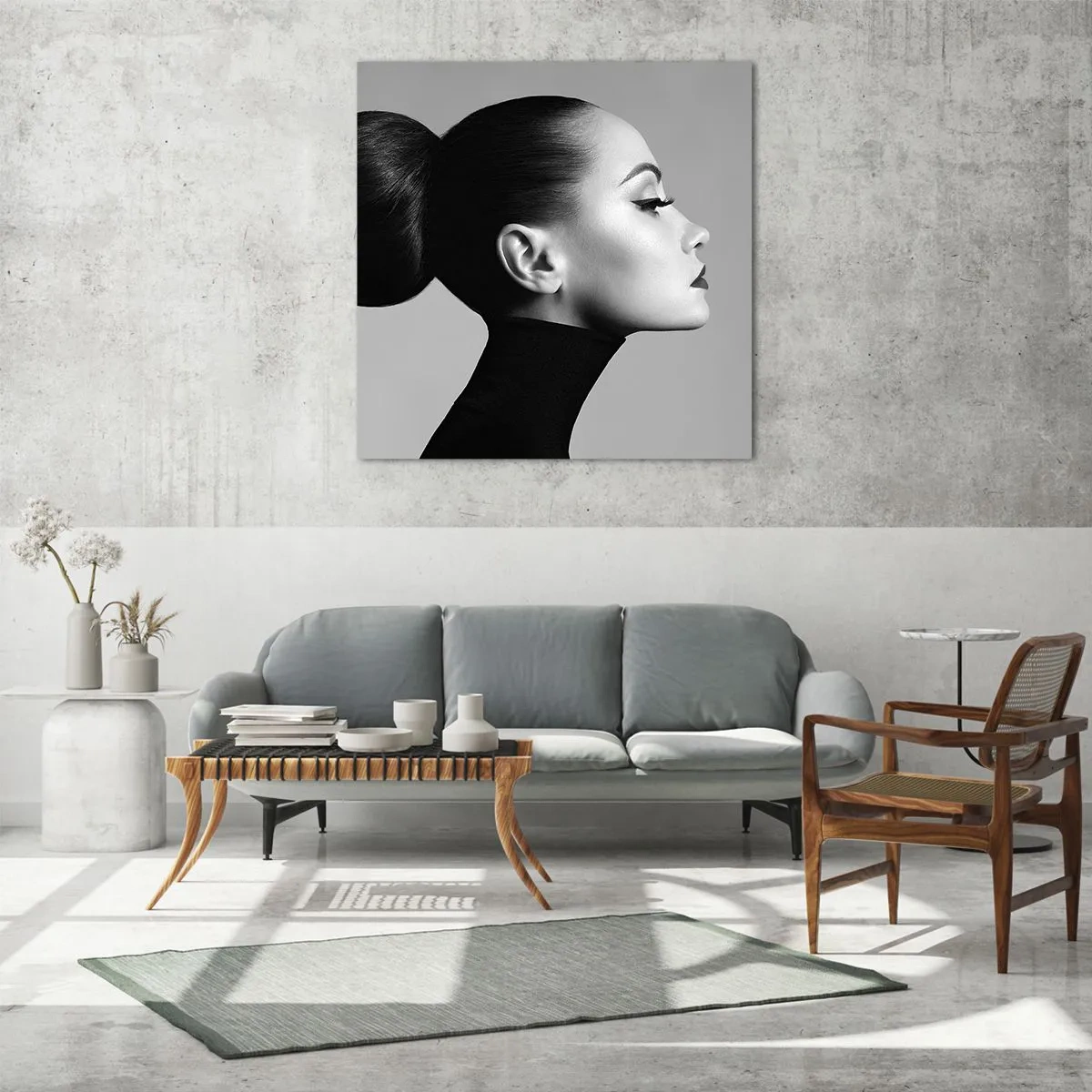 Obraz na skle - Moderná Nefertiti - 50x50 cm