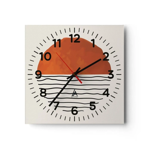 Nástenné hodiny - V japonskej atmosfére - 30x30 cm