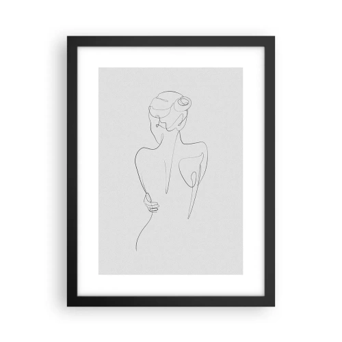 Plagát v čiernom ráme - Hudba tela - 30x40 cm