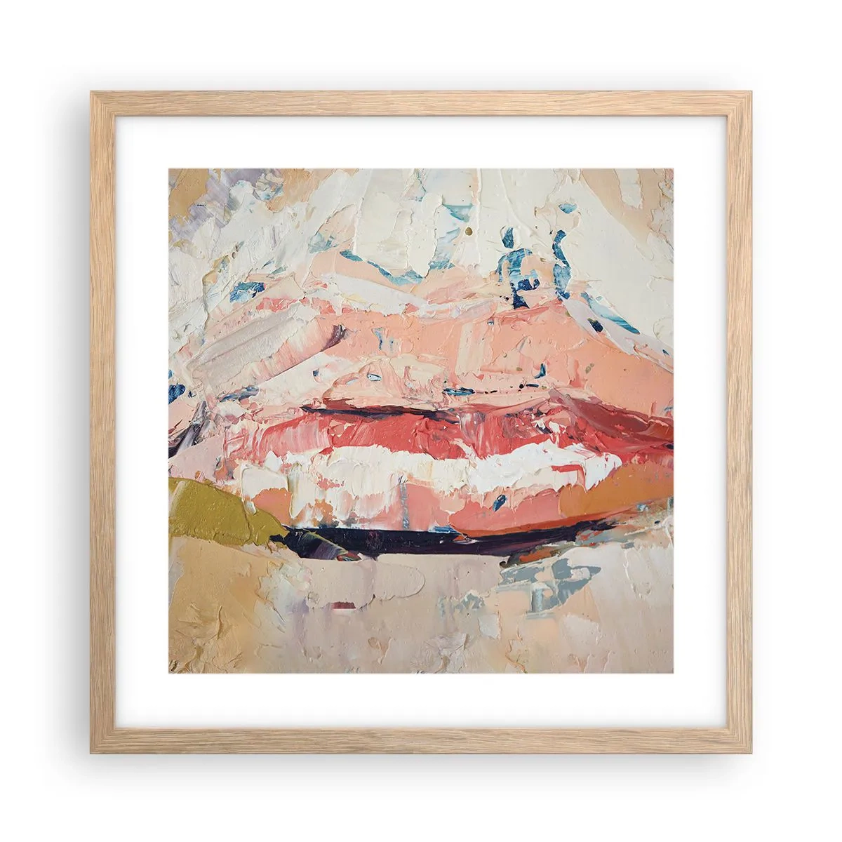 Plagát v ráme zo svetlého duba - Prebúdza zmysly - 40x40 cm