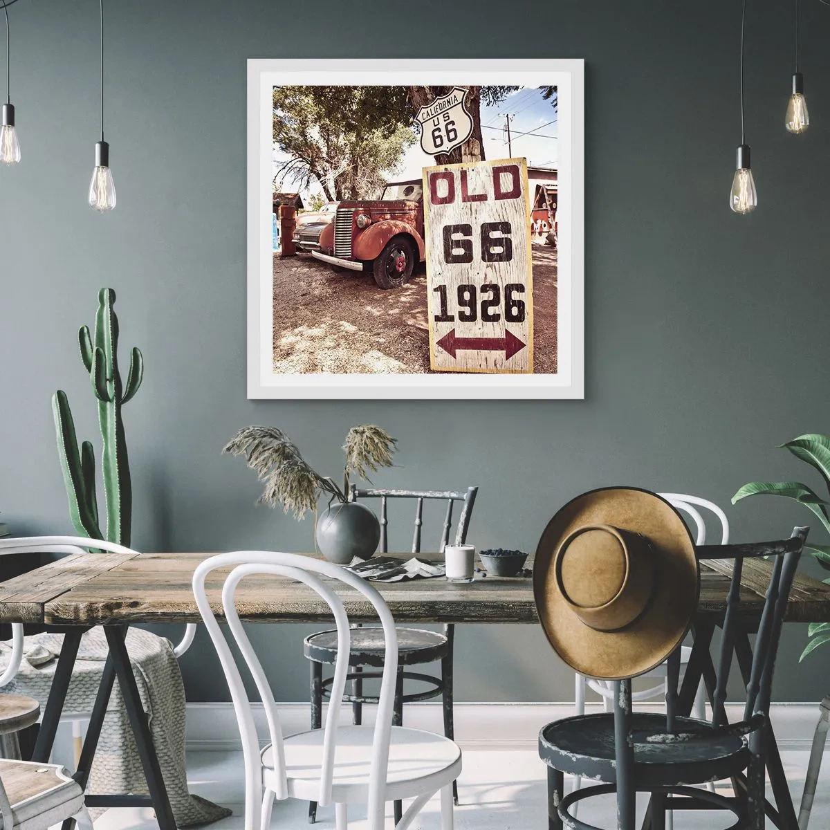 Plagát v bielom ráme - Legenda americkej provincie - 40x40 cm