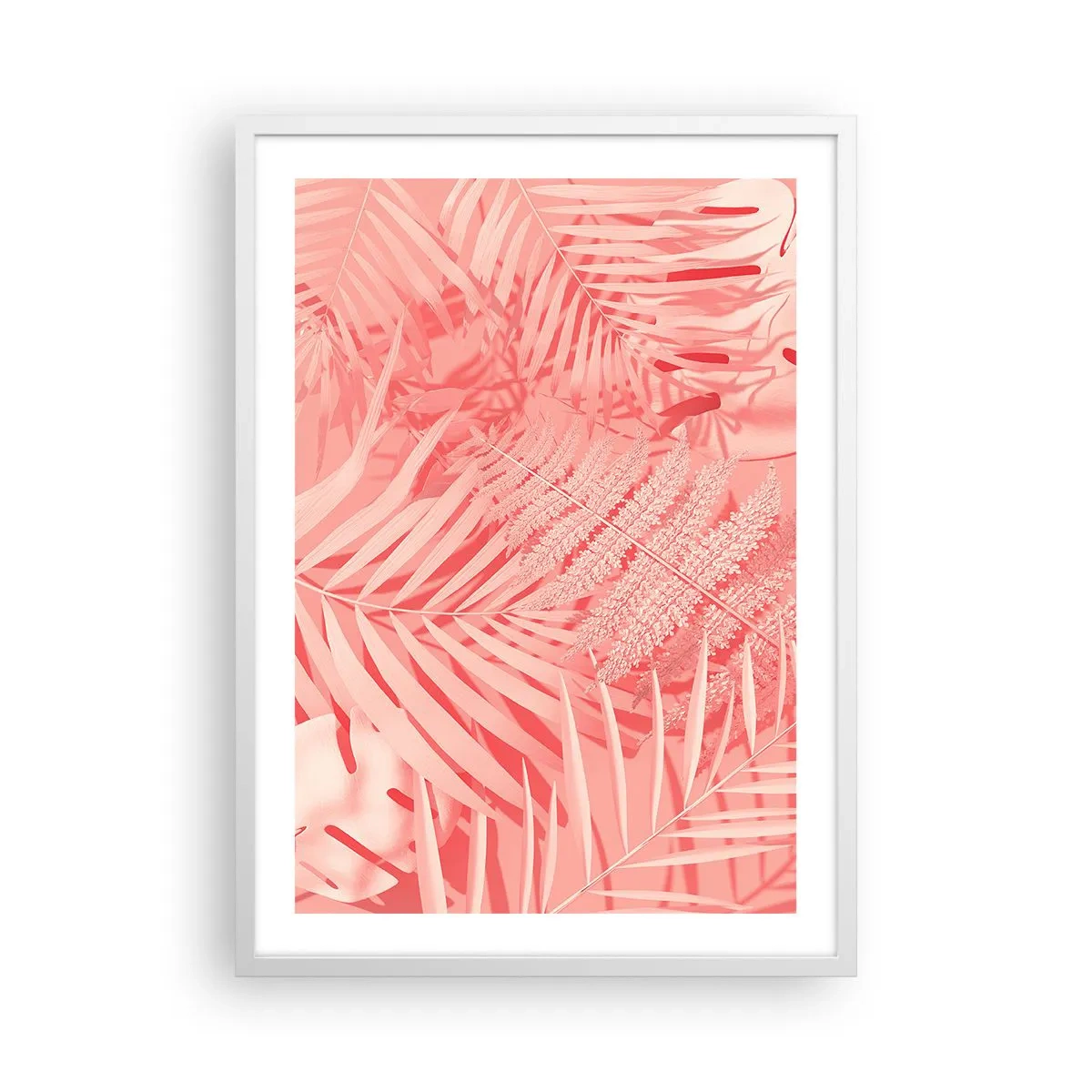 Plagát v bielom ráme - Ružový koncept - 50x70 cm