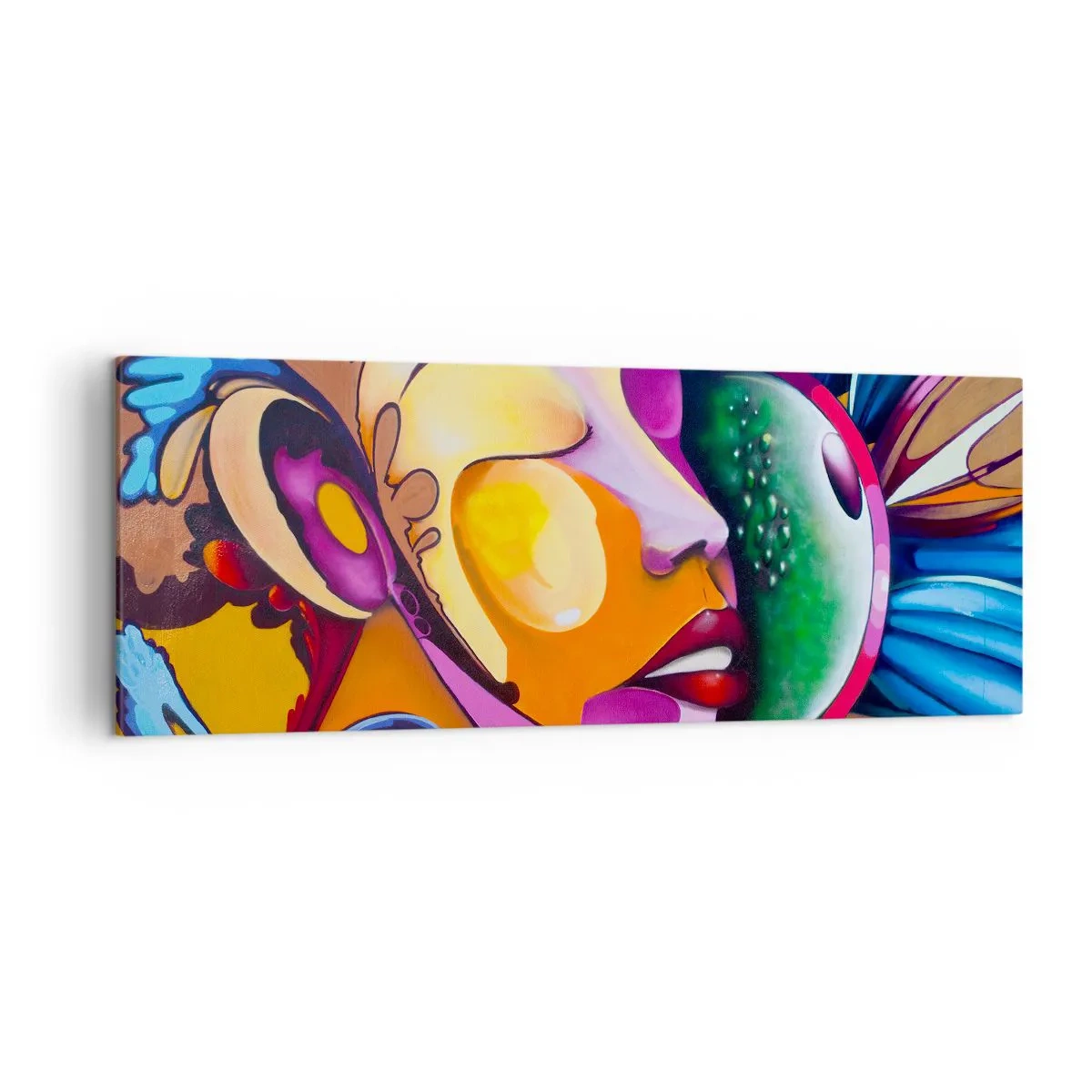 Obraz na plátne - Dotknúť sa farbou - 140x50 cm
