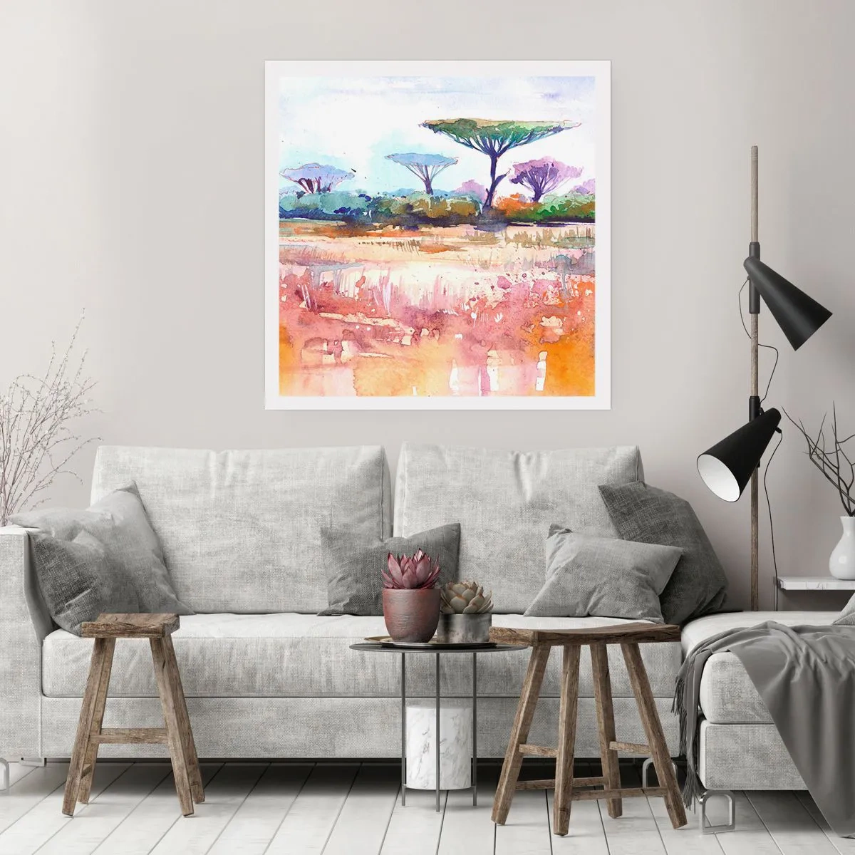 Plagát - Farby savany - 60x60 cm