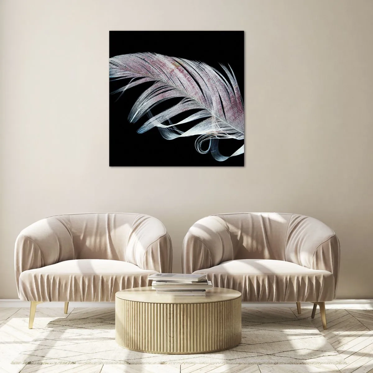 Obraz na skle - Premýšľajte o dotyku - 70x70 cm