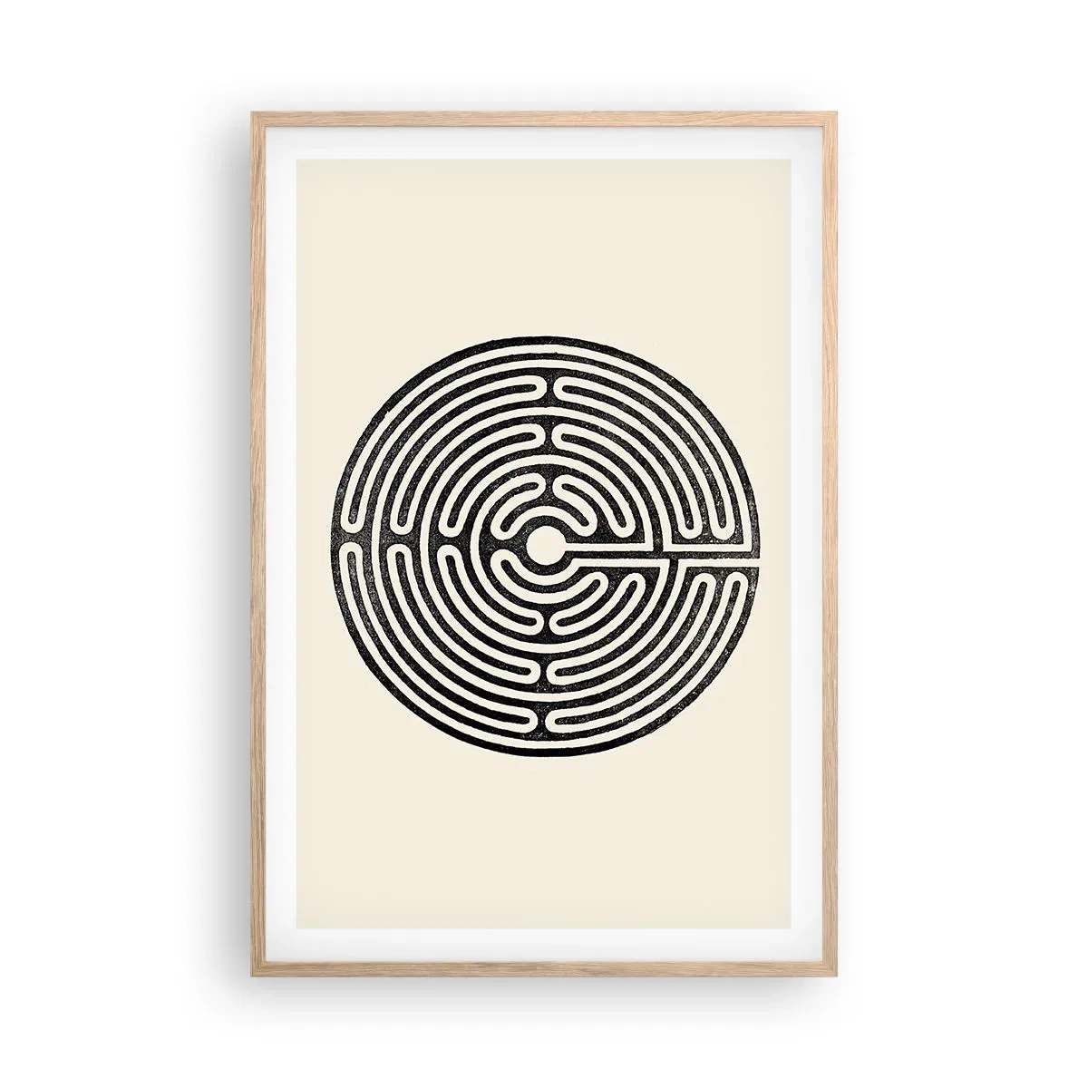 Plagát v ráme zo svetlého duba - Tajomný poriadok - 61x91 cm