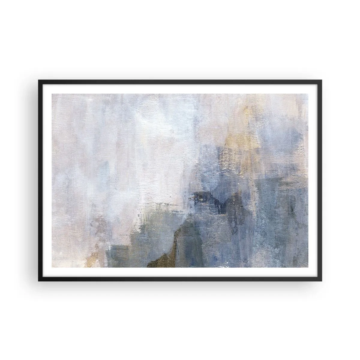 Plagát v čiernom ráme - Tóny a akordy farieb - 100x70 cm