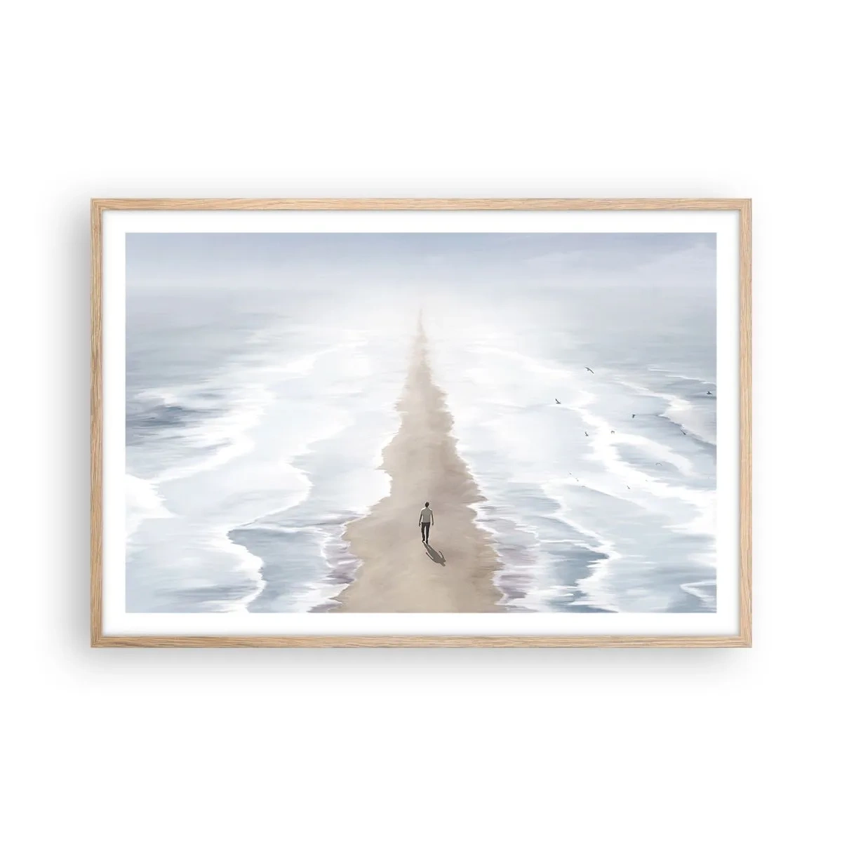 Plagát v ráme zo svetlého duba - Svetlá budúcnosť - 91x61 cm