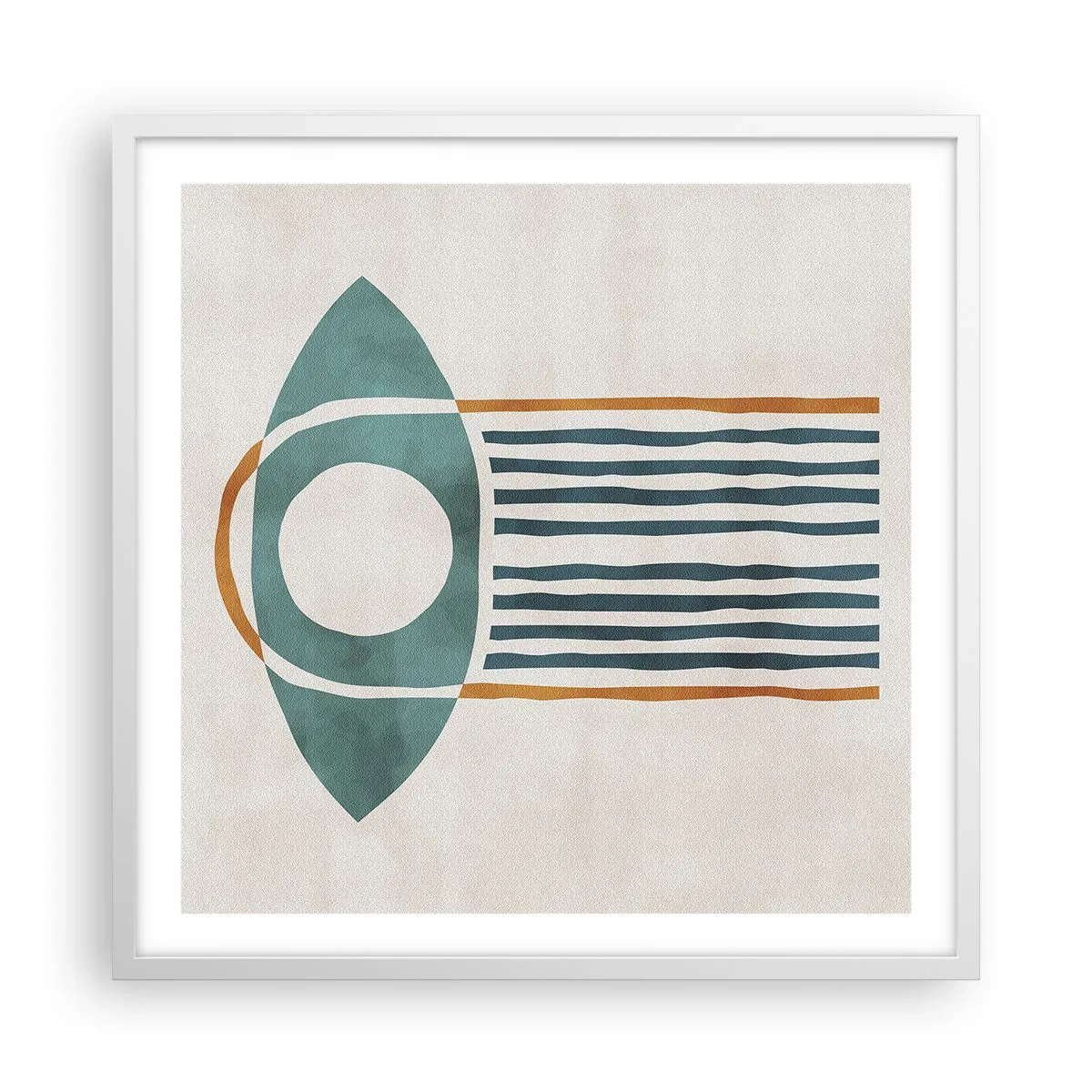Plagát v bielom ráme - Znaky a rituály - 60x60 cm