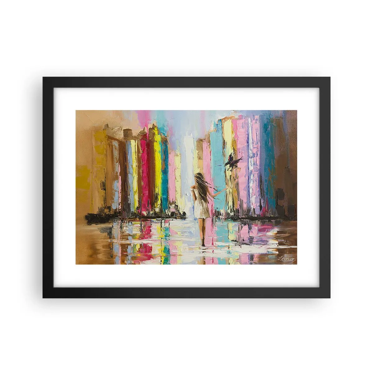 Plagát v čiernom ráme - Poď so mnou - 40x30 cm