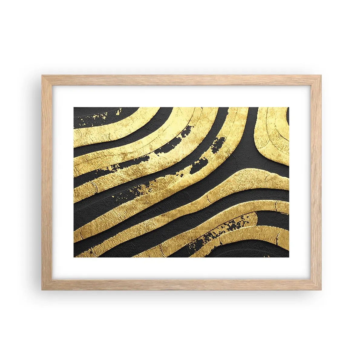 Plagát v ráme zo svetlého duba - Všetko plynie - 40x30 cm