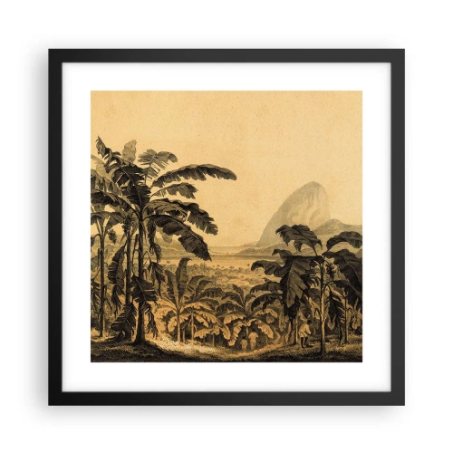 Plagát v čiernom ráme - V koloniálnom štýle - 40x40 cm