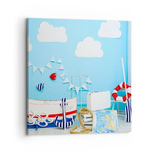 Obraz na plátne - Detská túžba za dobrodružstvom - 70x70 cm