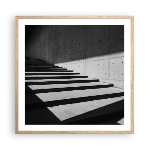 Plagát v ráme zo svetlého duba - Surová krása modernizmu - 60x60 cm