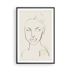 Plagát v čiernom ráme - Obrys zmyselnosti - 61x91 cm