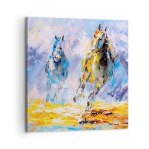 Obraz na plátne - Cvalom cez žiaru - 60x60 cm