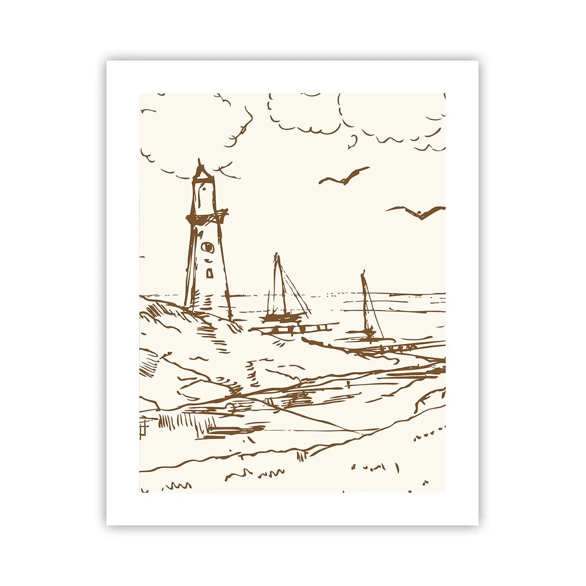 Plagát - Náčrt letných spomienok - 40x50 cm