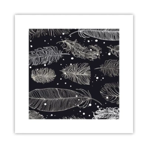 Plagát - Čipka s perím - 30x30 cm