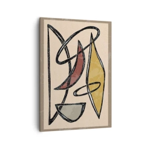 Obraz na plátne - Kompozícia – oblúky a ovály - 50x70 cm