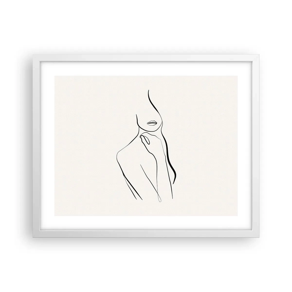 Plagát v bielom ráme - Vlna melanchólie - 50x40 cm